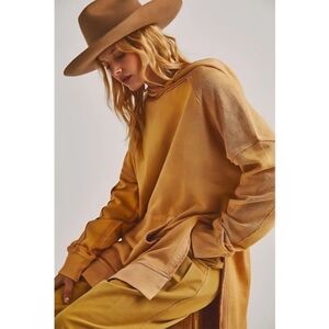 Free People Zoe Oversized Hoodie Golden Yellow Nwot